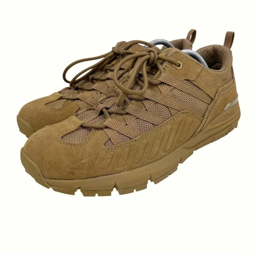 Danner Fullbore Low Tactical Shoes Coyote Mens 10D Hiking Brown Suede Vibram EUC
